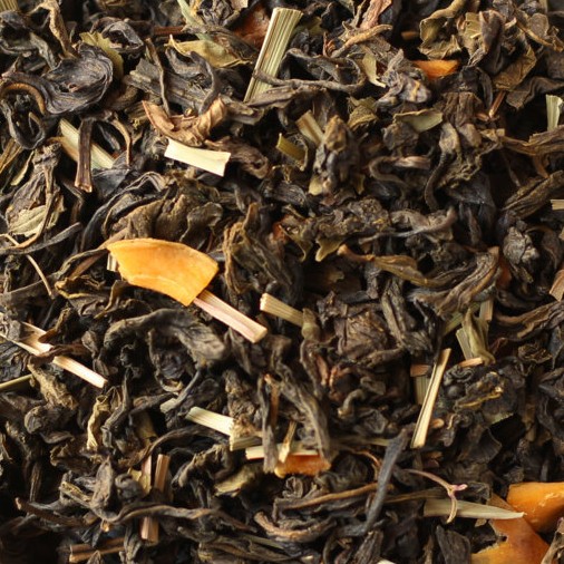 Pile of dried green tea
