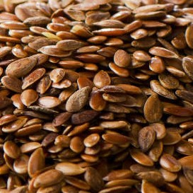 Heaping pile of flaxseed