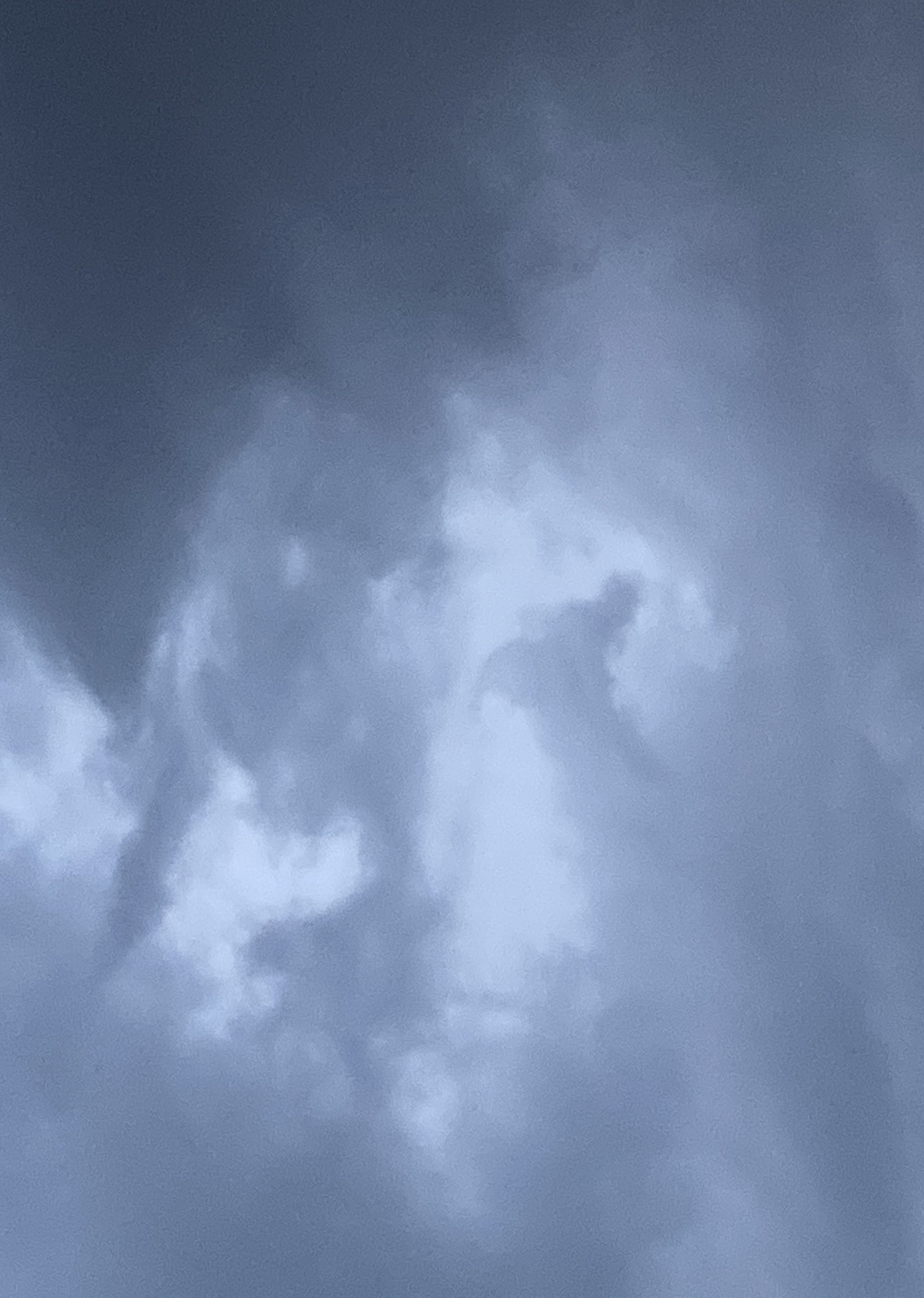 Dragon visible in the clouds in early evening during a storm