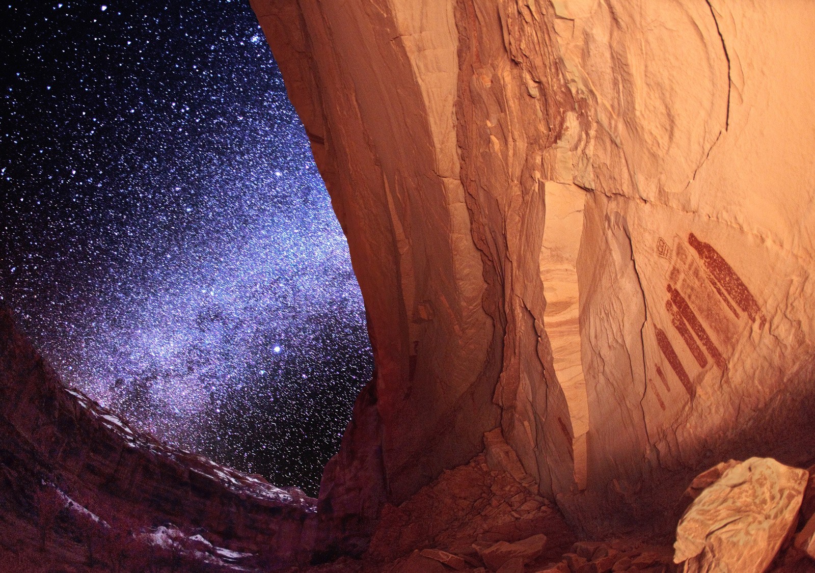 Beautiful starry night sky in a National Park